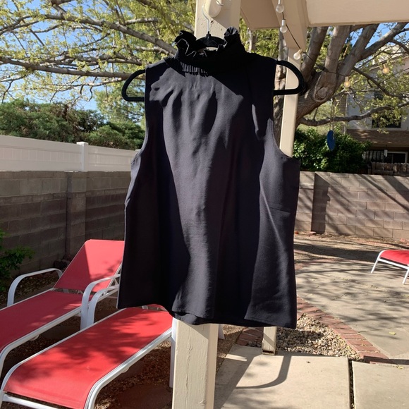 Kenar 100% silk sleeveless top black M - Picture 2 of 11